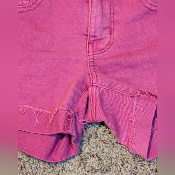 AE Next Level Low-Rise Denim Midi Stretch Pink Denim Shorts Size 6 - Picture 4 of 10